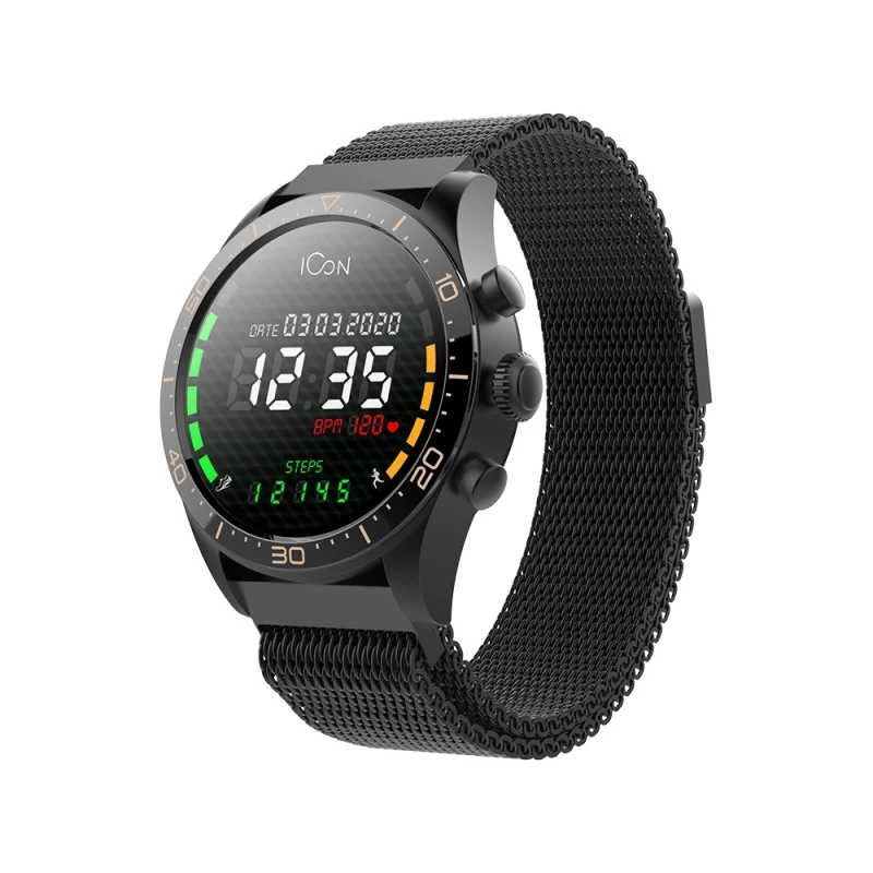 Smartwatch Forever Amoled  ICON AW-100 Nero IP68 Batteria Lunga Durata