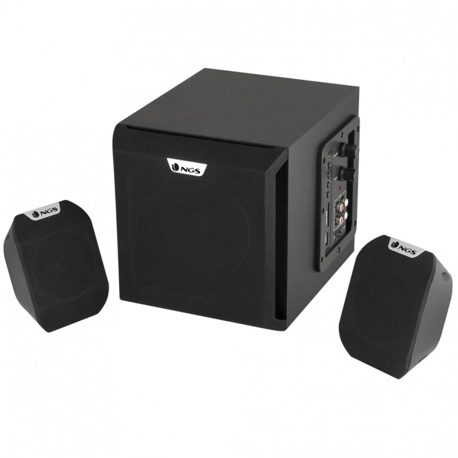 NGS Cosmos USB 2.1 Altoparlanti 72W - Subwoofer 40W USB SD e Aux in - Colore nero