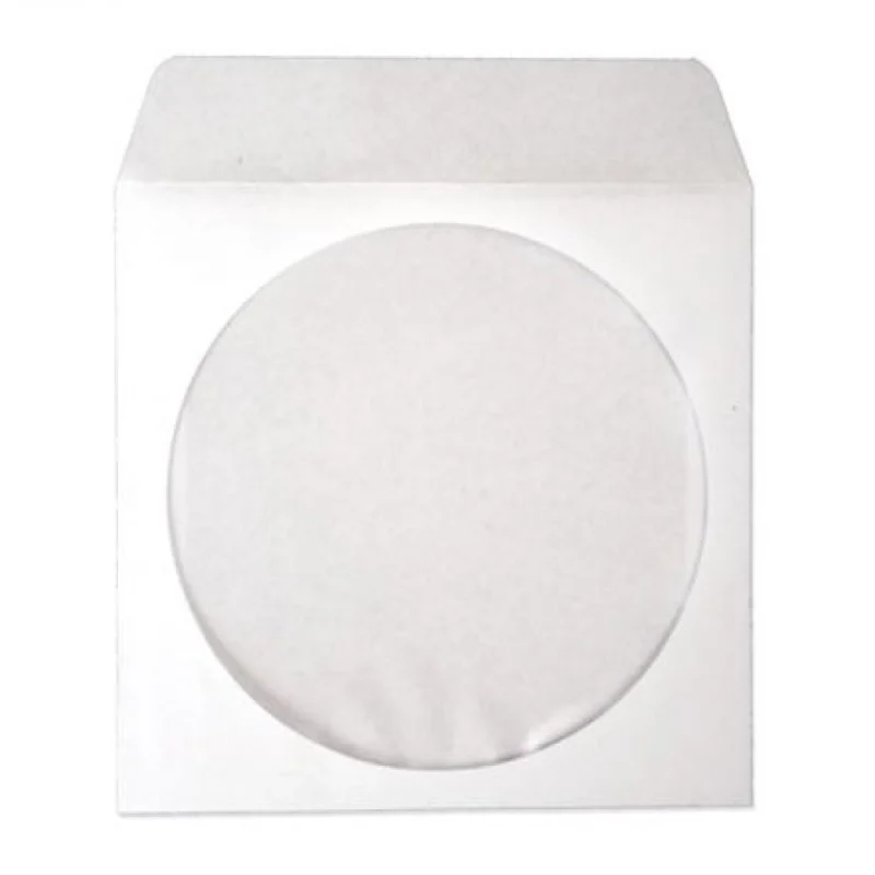 Bustine Bianche  di Carta per CD/DVD (Confezione 50pz)
