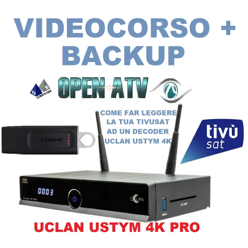 Backup OpenATV Configurata TivùSat per Uclan Ustym 4K Pro su PenDrive