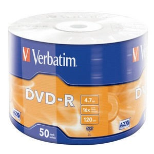 50 DVD-R VERBATIM 4,7GB 16x matt silver in wrap 437891